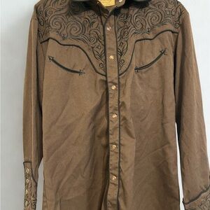 Scully Western Embroidered Snap Shirt – Size Small